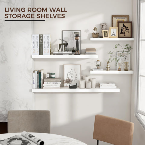Venusmiles two white shelves staggered to demonstrate flexible styling