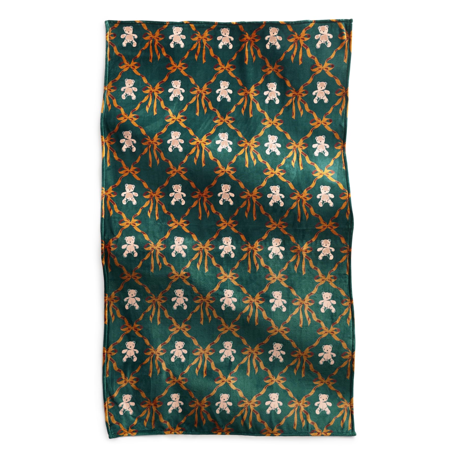 Vera Bradley close-up of Bear Mosaic print highlighting plush fleece texture