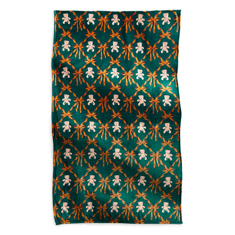 Vera Bradley close-up of Bear Mosaic print highlighting plush fleece texture