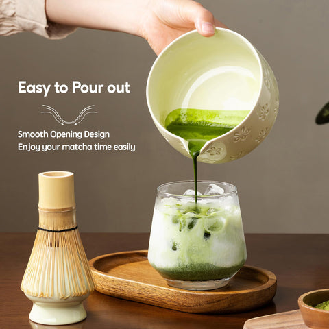 Veraelle bamboo whisk and holder detail preserving whisk shape and durability
