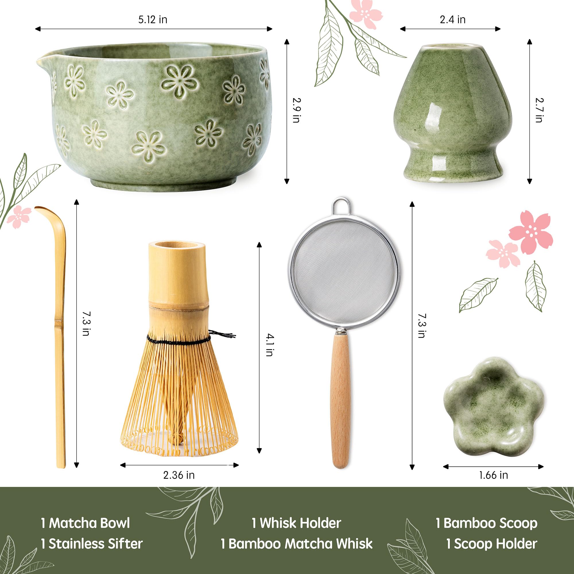 Veraelle stainless sifter with matcha powder ensuring clump-free preparation