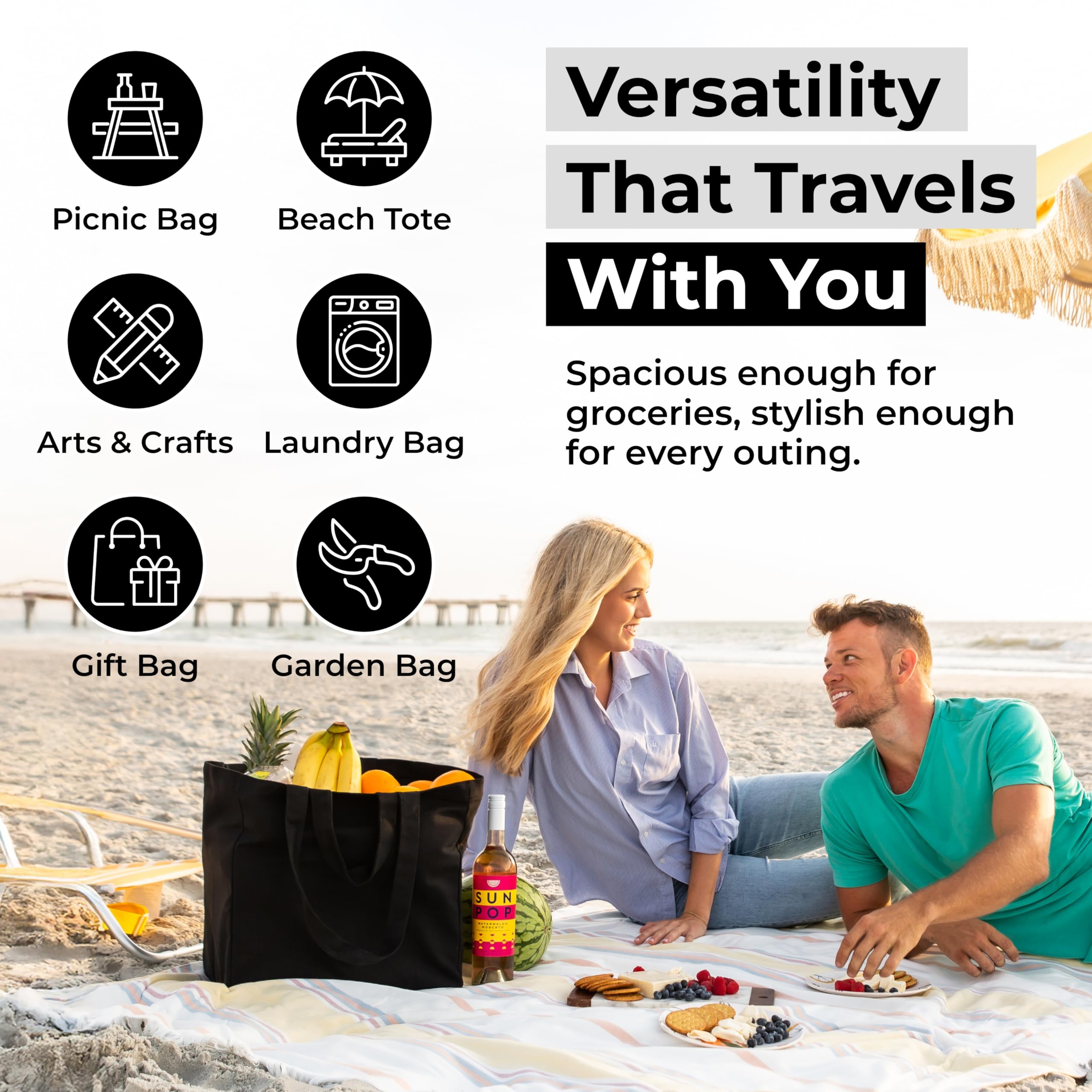 VeraMia packed with groceries demonstrating large capacity and strength benefit