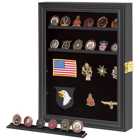 VERANI front view of lockable display case showing clean presentation