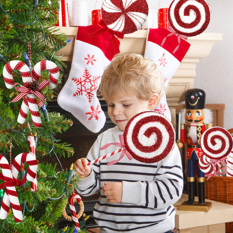 Vercraft picks placed on a large Christmas tree demonstrating scale impact