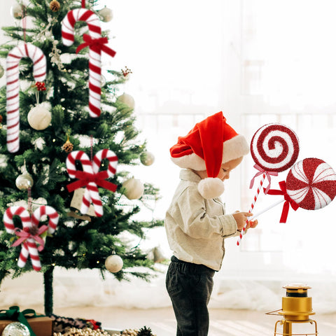 Vercraft picks tucked into a wreath enhancing seasonal visual interest