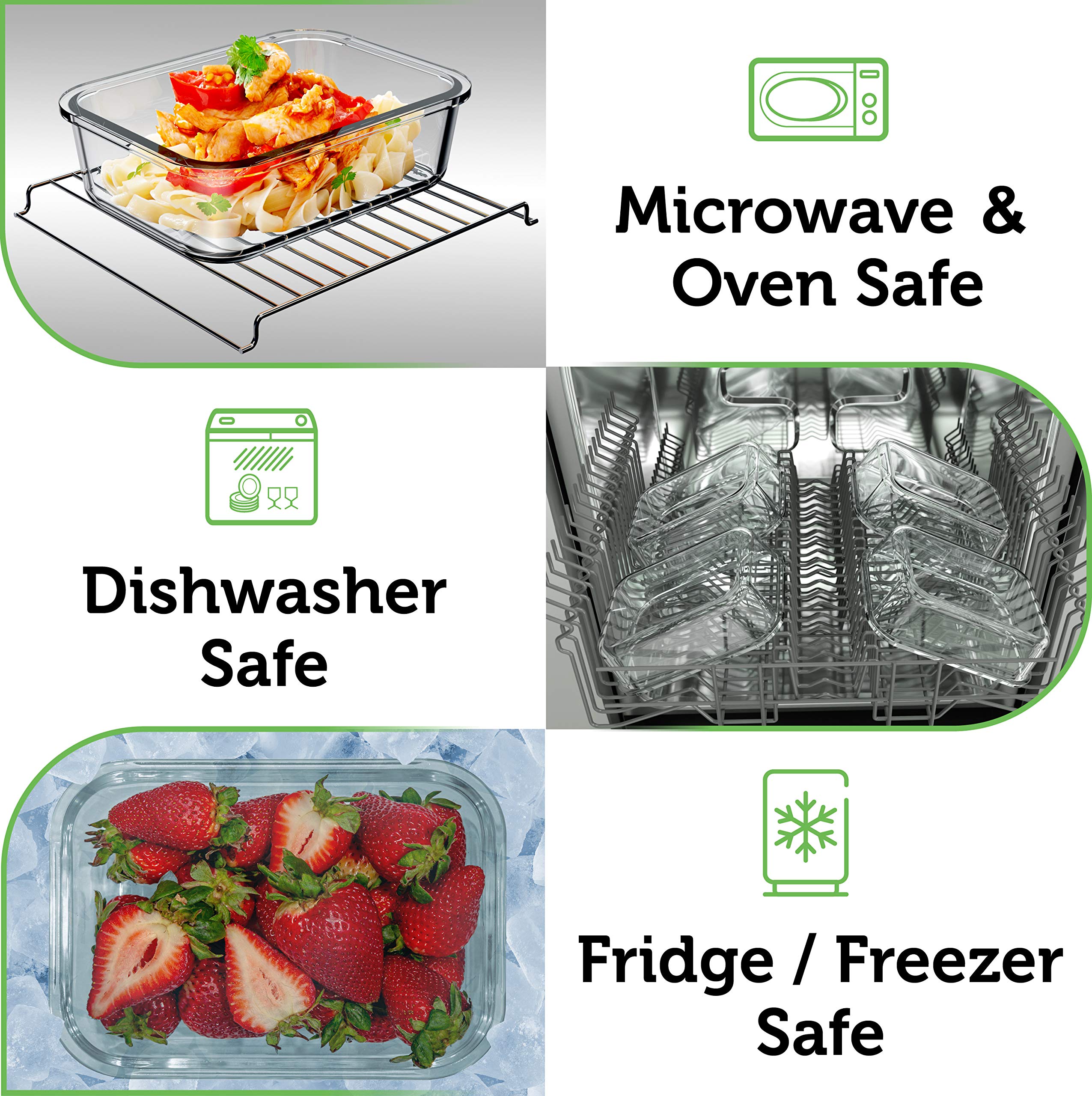 Verel side profile stacked containers in a fridge saving space and keeping meals organized