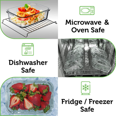 Verel side profile stacked containers in a fridge saving space and keeping meals organized