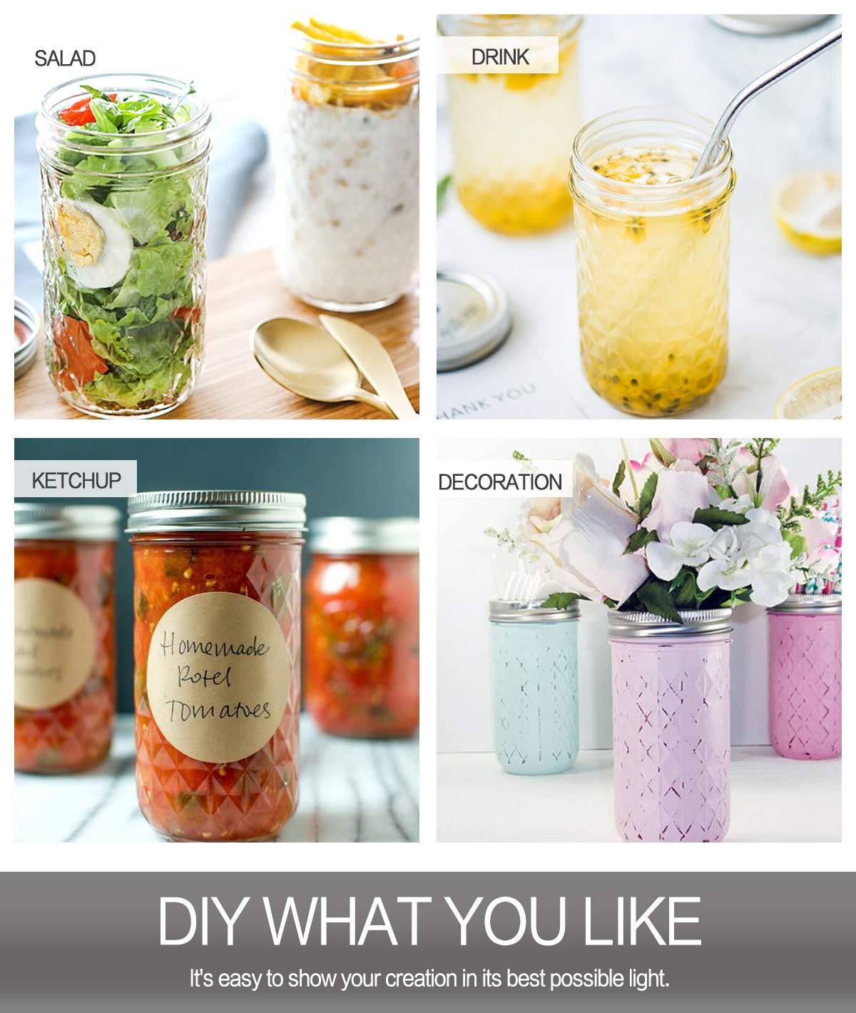 VERONES stacked freezer-safe jars illustrating space-saving storage and freezer protection