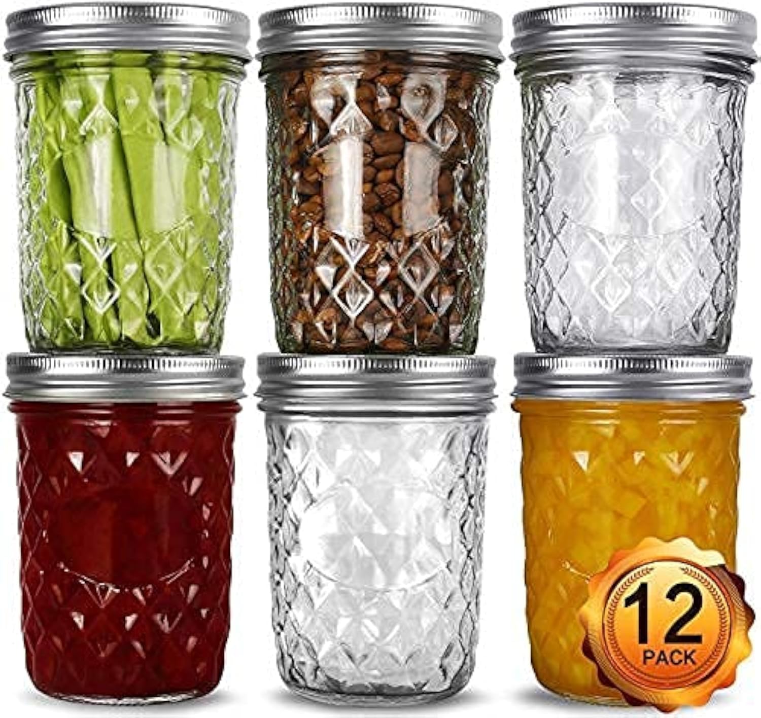 VERONES front view of 12-pack jars showing complete set and convenience