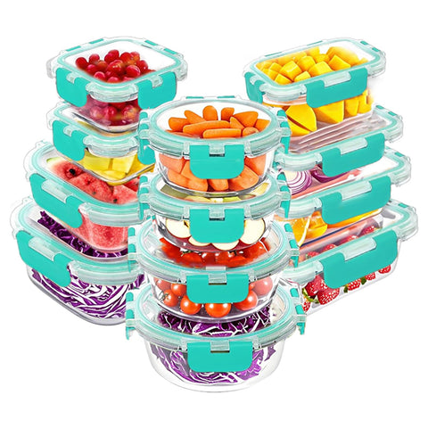 VERONES front view of 12-pack with green lids showing full set and benefit of variety