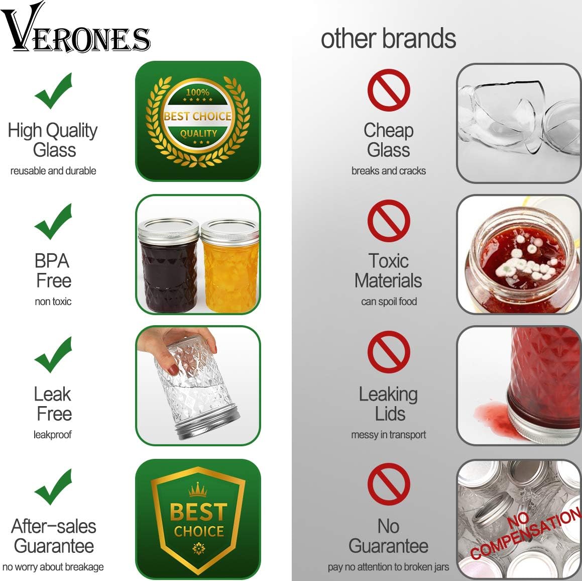 VERONES decorated jars as gifts showing attractive presentation
