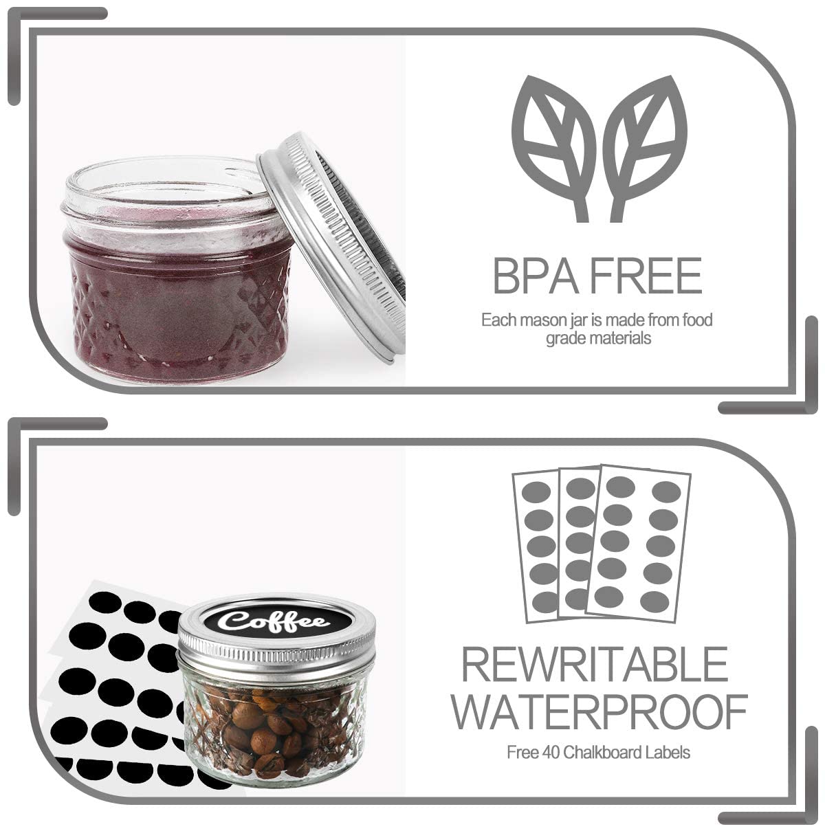 VERONES jars filled with jam demonstrating food storage and attractive presentation