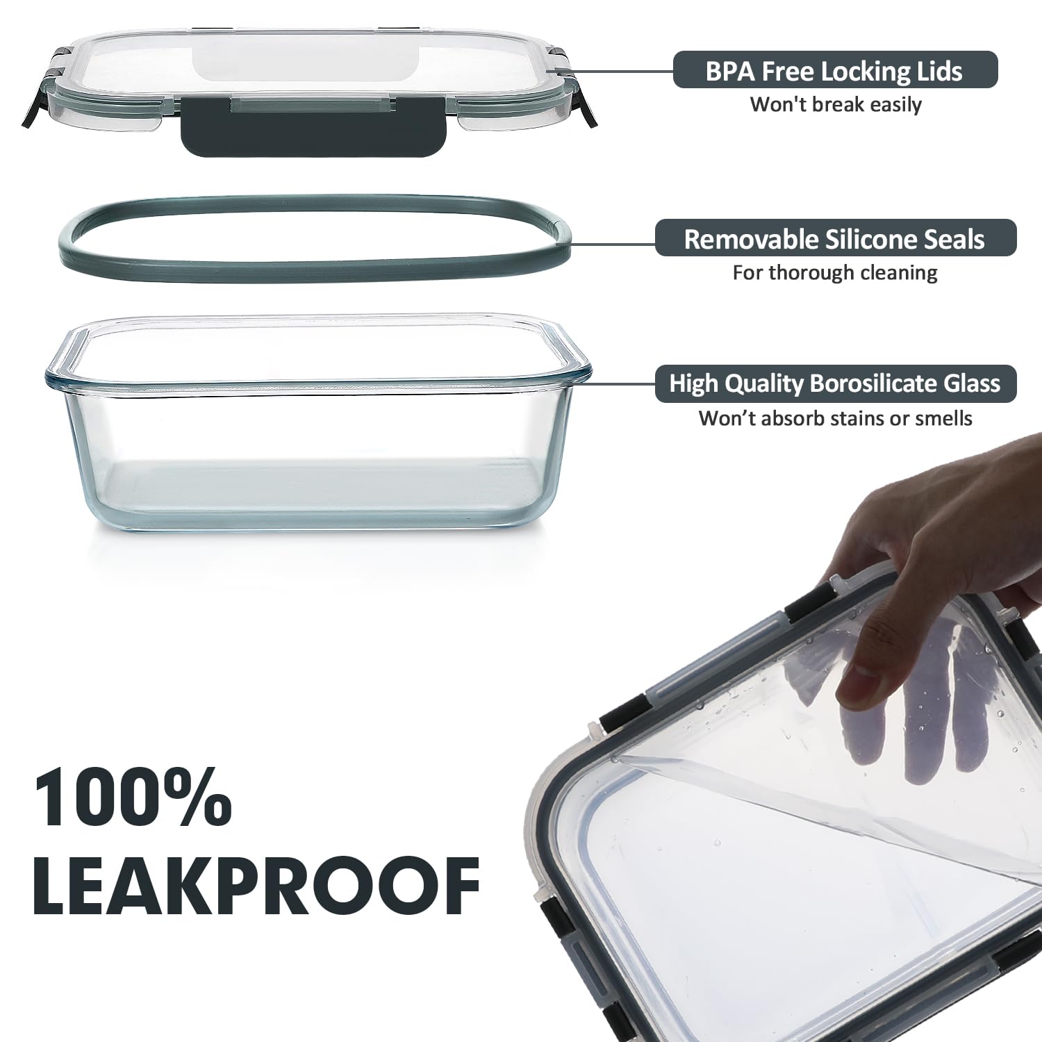 VERONES lid locking mechanism detail showing snap-lock security to prevent spills