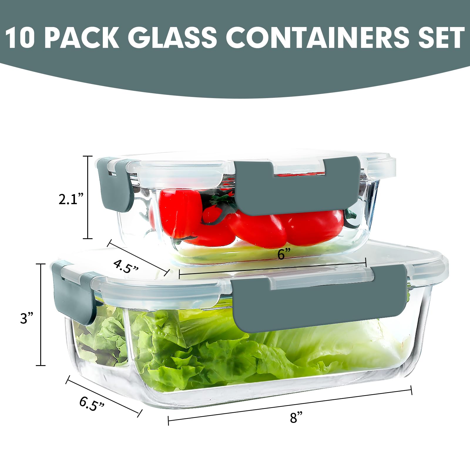 VERONES open containers with meals inside demonstrating organized meal prep convenience