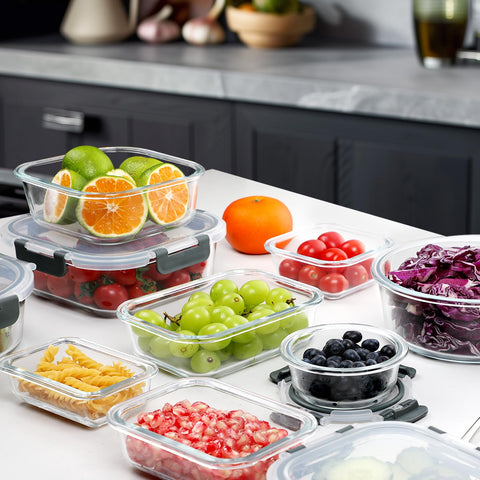 VERONES containers size comparison on counter showing portion control and selection ease