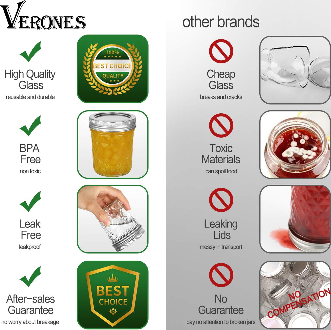 VERONES jar next to spoon showing 6oz scale for portion clarity