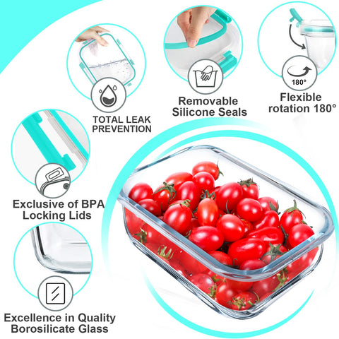 VERONES container held by hand showing true 36 oz scale and portion control benefit