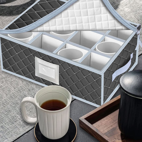 VERONLY storage set in a kitchen scene demonstrating organized, protected dinnerware