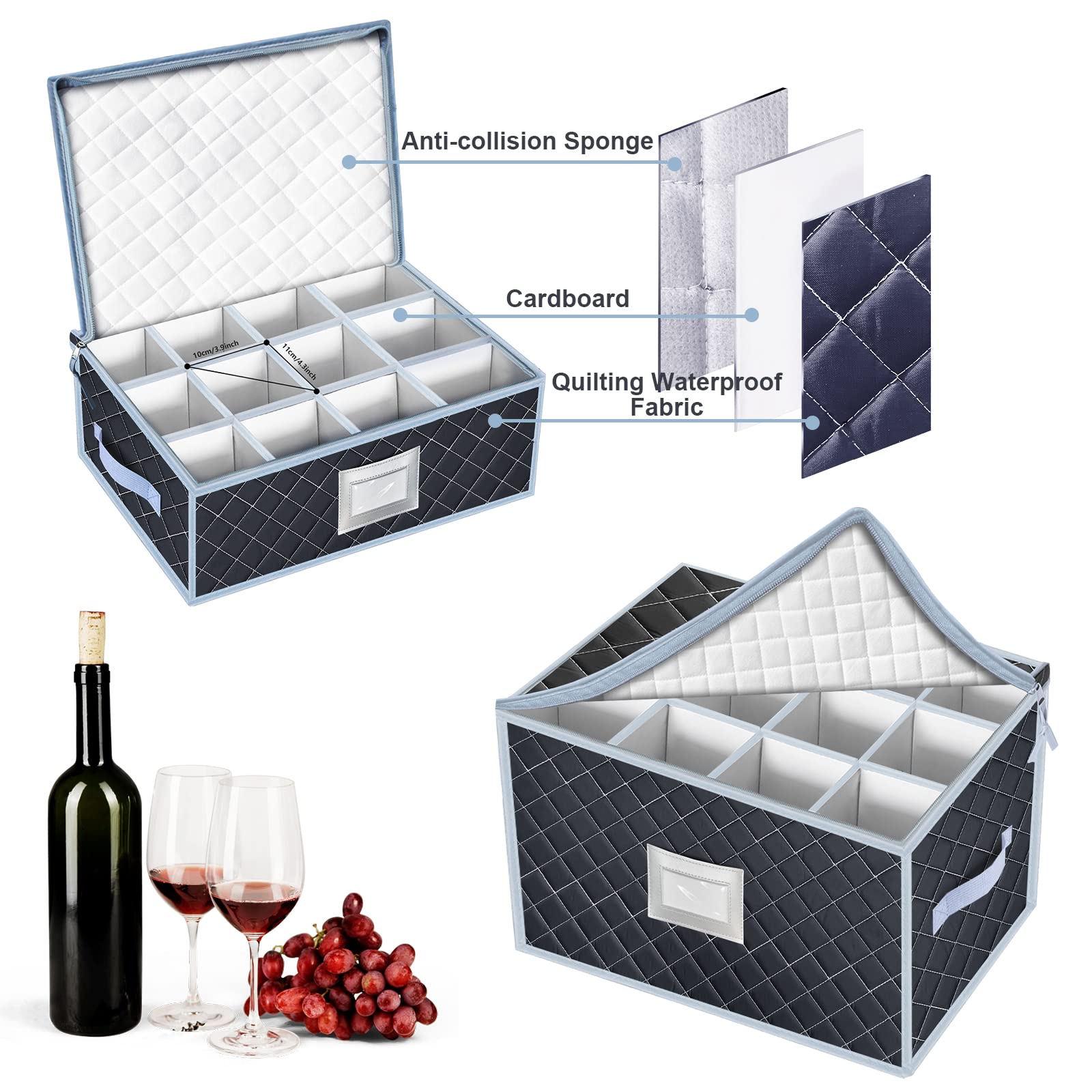 VERONLY interior view of mug box with removable dividers to prevent chipping