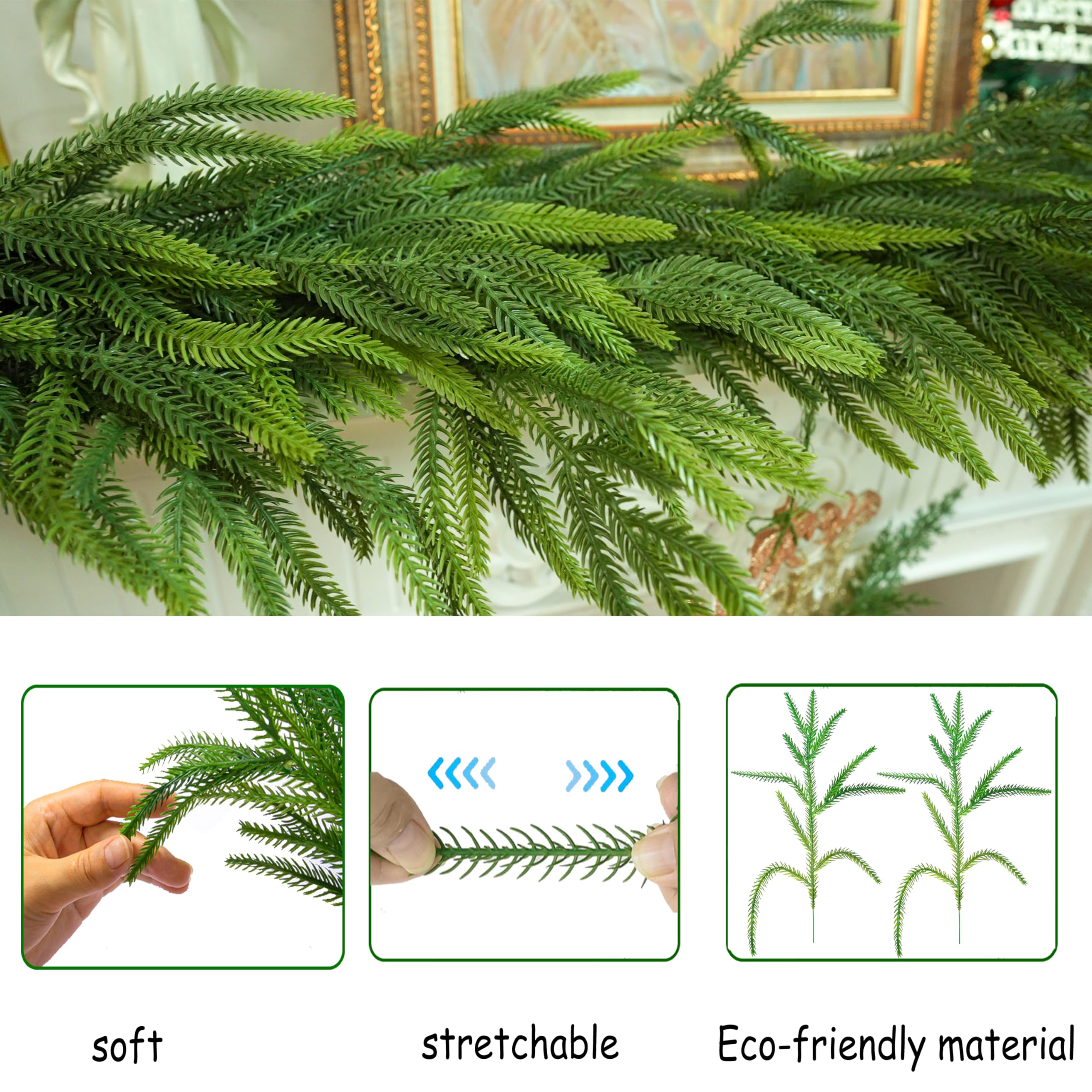 VersaCharm close-up of Norfolk pine needles showing realistic texture