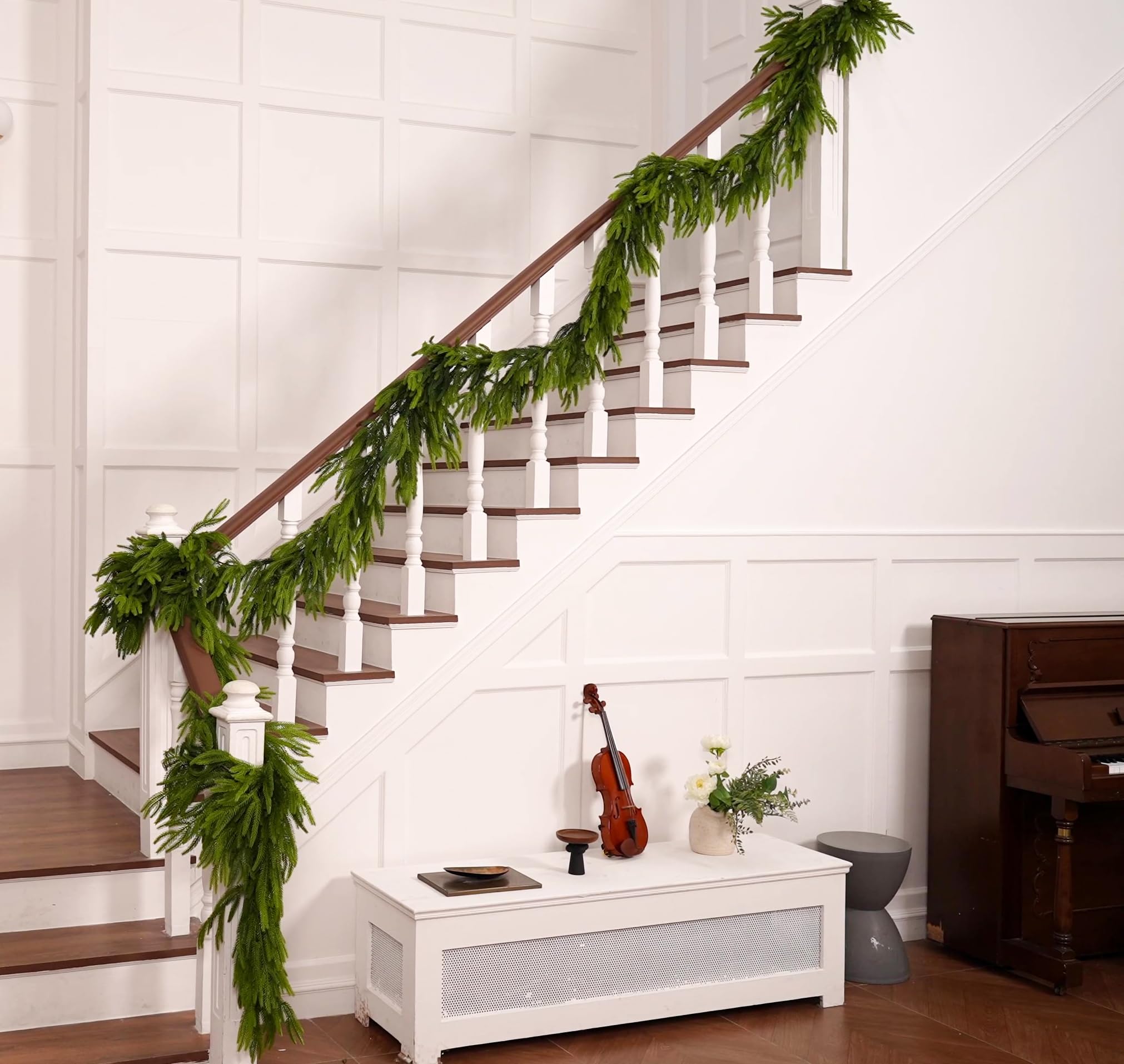 VersaCharm garland decorated with LED lights demonstrating soft seasonal illumination