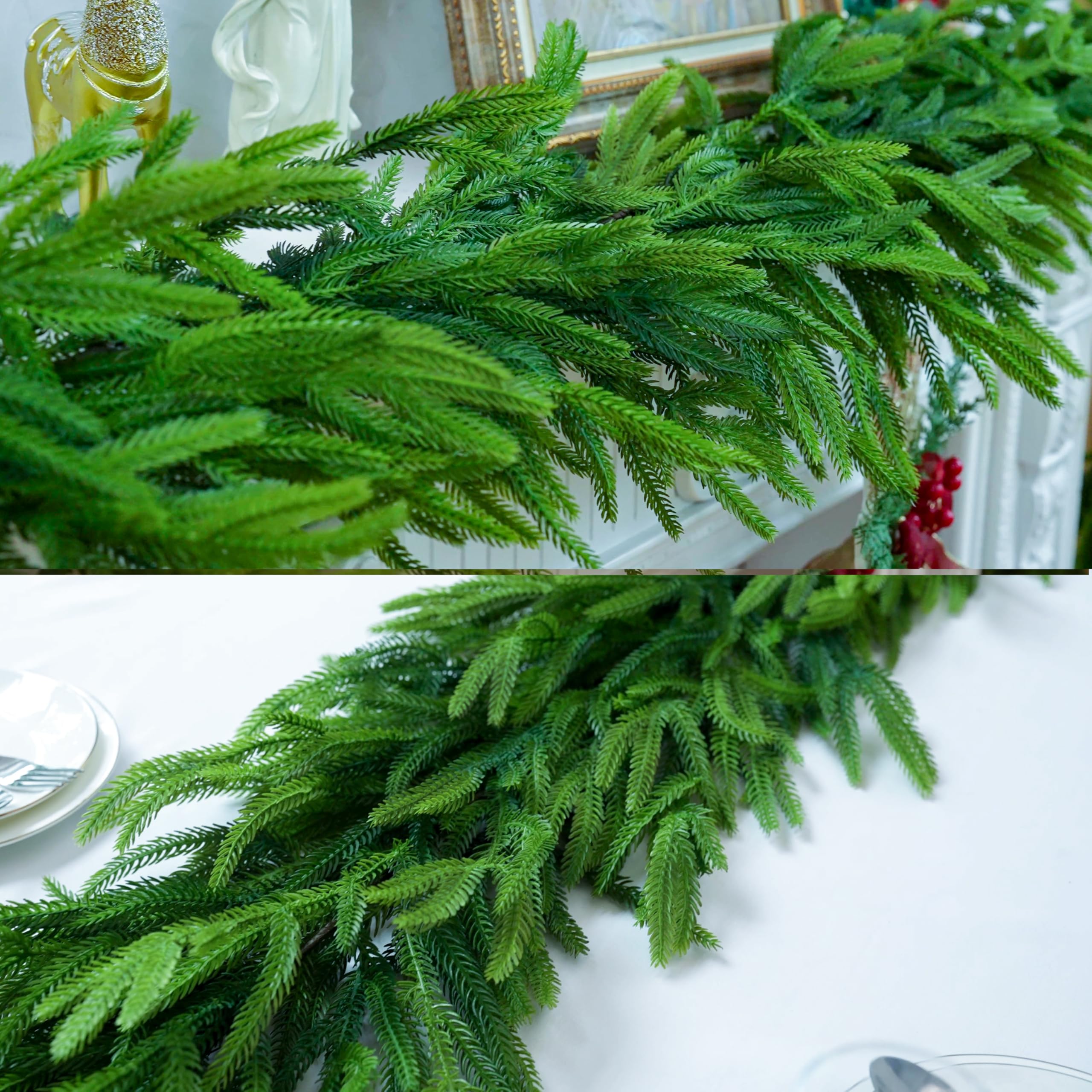 VersaCharm garland framing an exterior door enhancing sheltered outdoor décor
