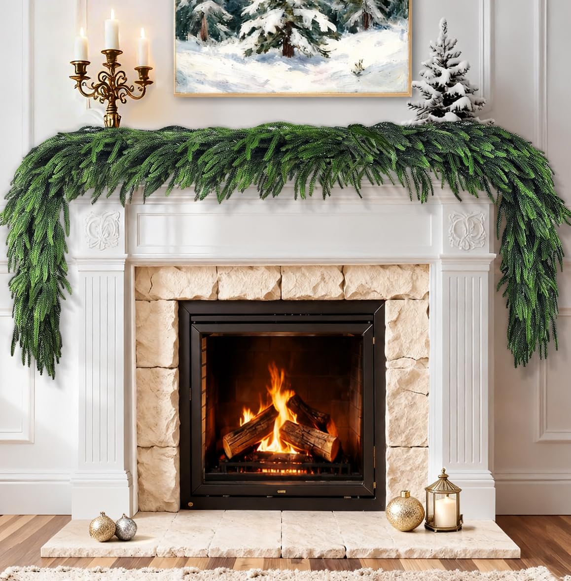 VersaCharm garland beside a tape measure showing six-foot scale