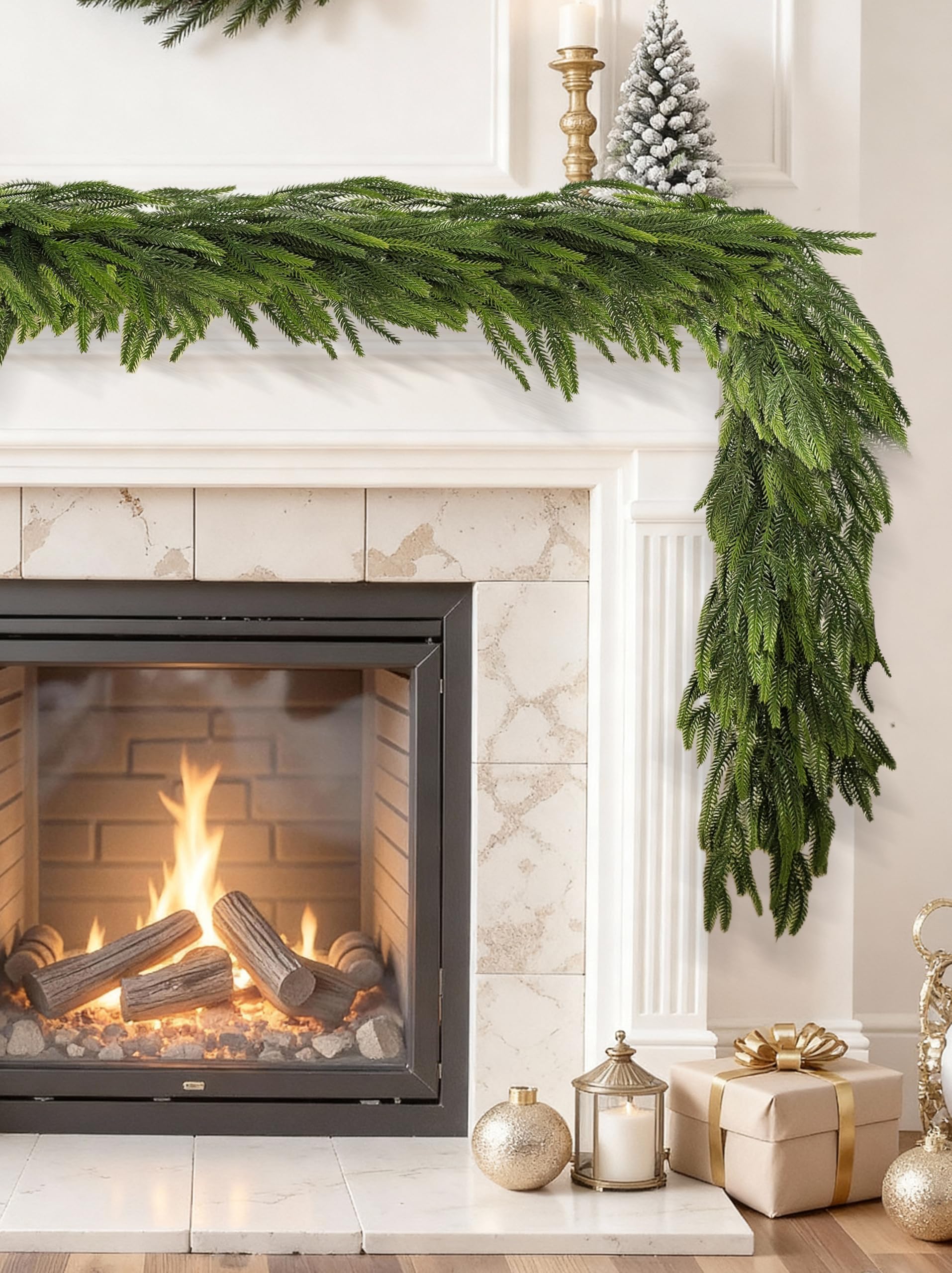 VersaCharm garland used as table centerpiece offers lush, low-profile greenery