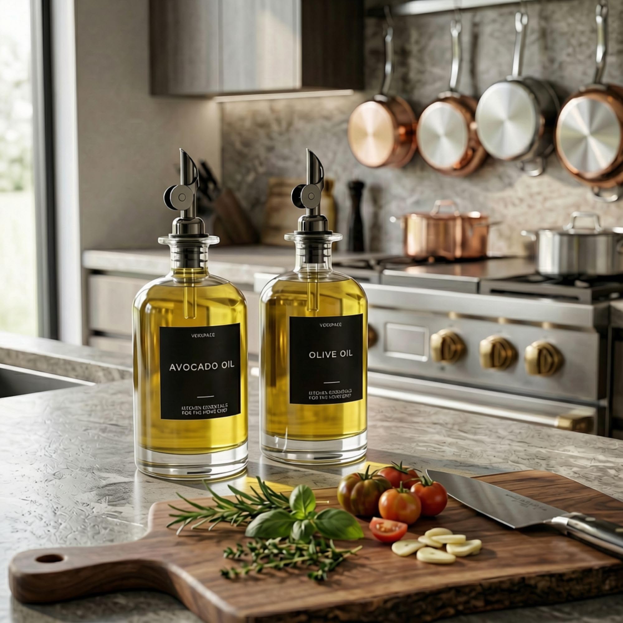 Verspace stainless steel drip-free spout close-up delivering precise, mess-free pours