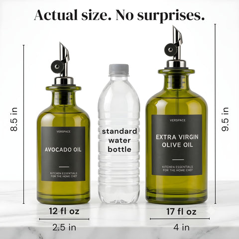 Verspace bottle held in hand to show 12oz scale and handling benefit
