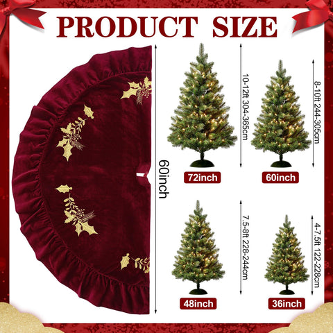 Vertintong close-up of gold holly embroidery highlighting premium detail