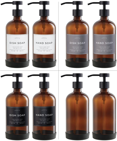 Verute bottles on kitchen sink styled to show aesthetic upgrade and countertop organization