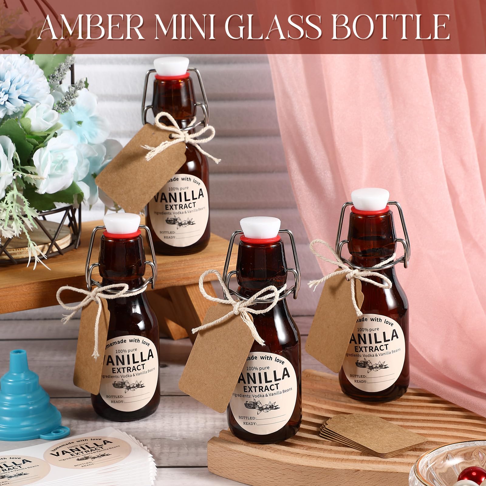 Vesici vanilla extract stickers and message cards for easy labeling