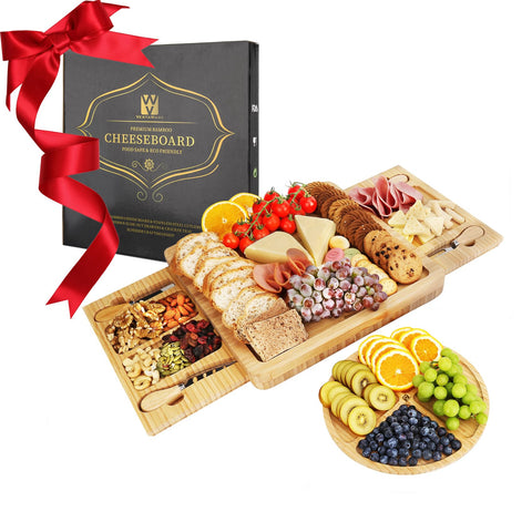 Vestaware front view bamboo board showing elegant presentation benefit