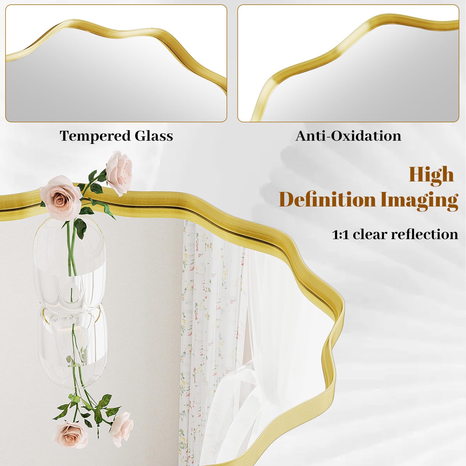 VETROVUE in bathroom vanity setup reflecting space and brightening benefit