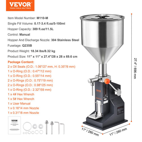 VEVOR disassembled parts for easy cleaning and maintenance benefit