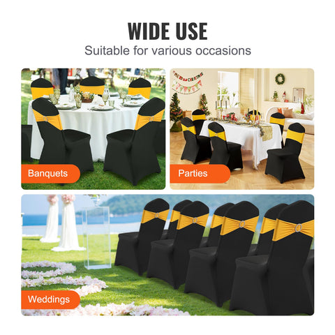 VEVOR chair cover in wedding setup, elegant event-ready benefit