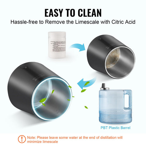 VEVOR collection bottle and pouring spout illustrating spill-free transfer
