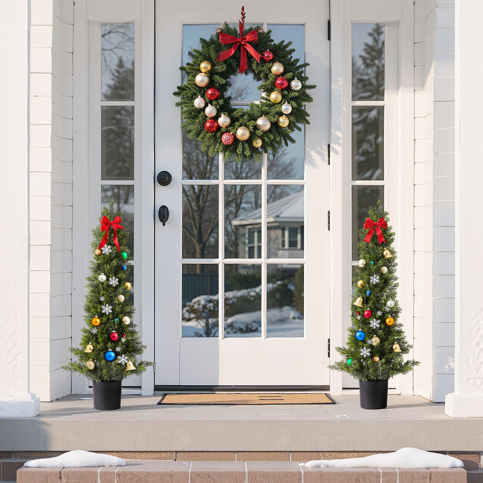 VEVOR topiary on indoor console adding low-maintenance house greenery