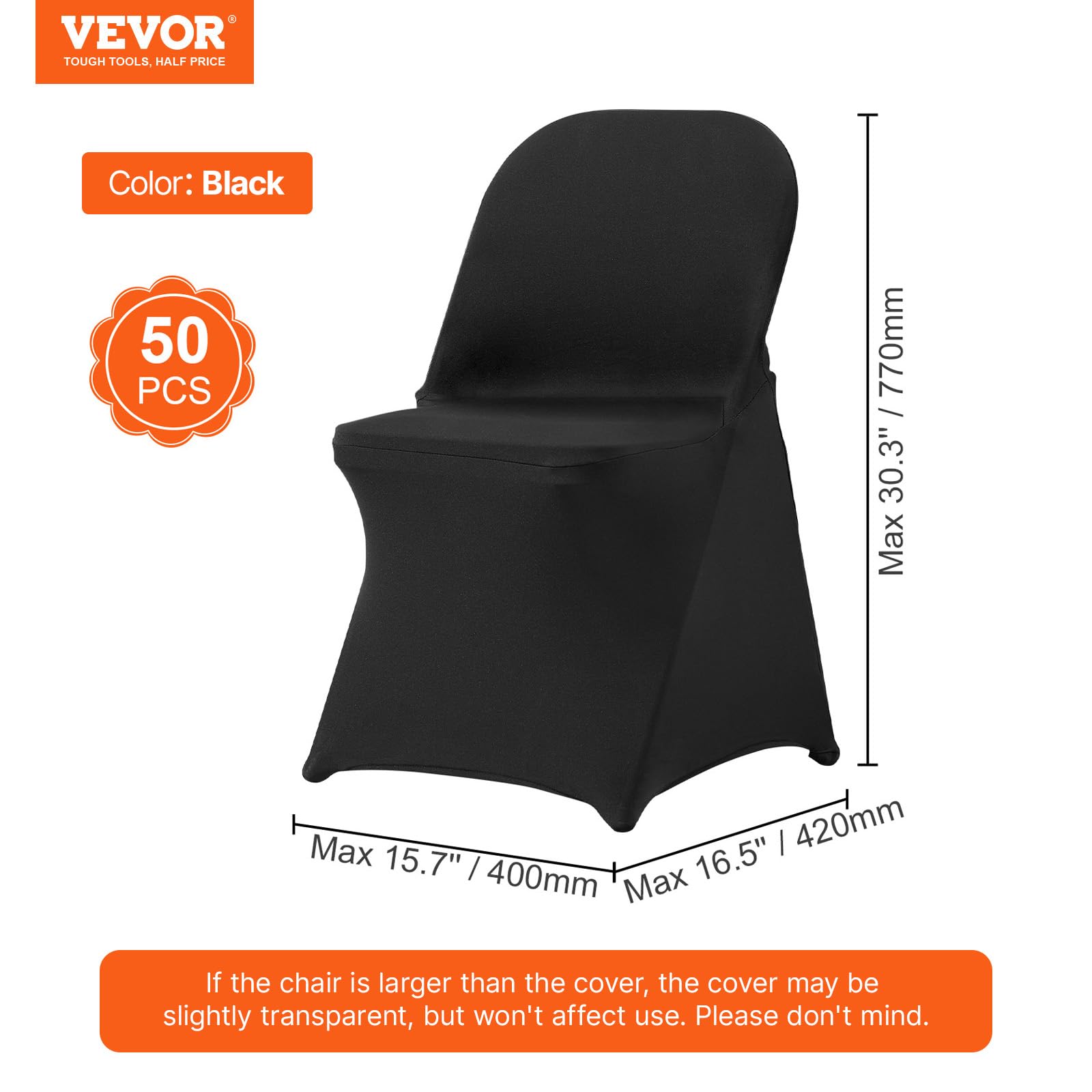 VEVOR cover smoothed to show wrinkle-resistant finish and neat silhouette