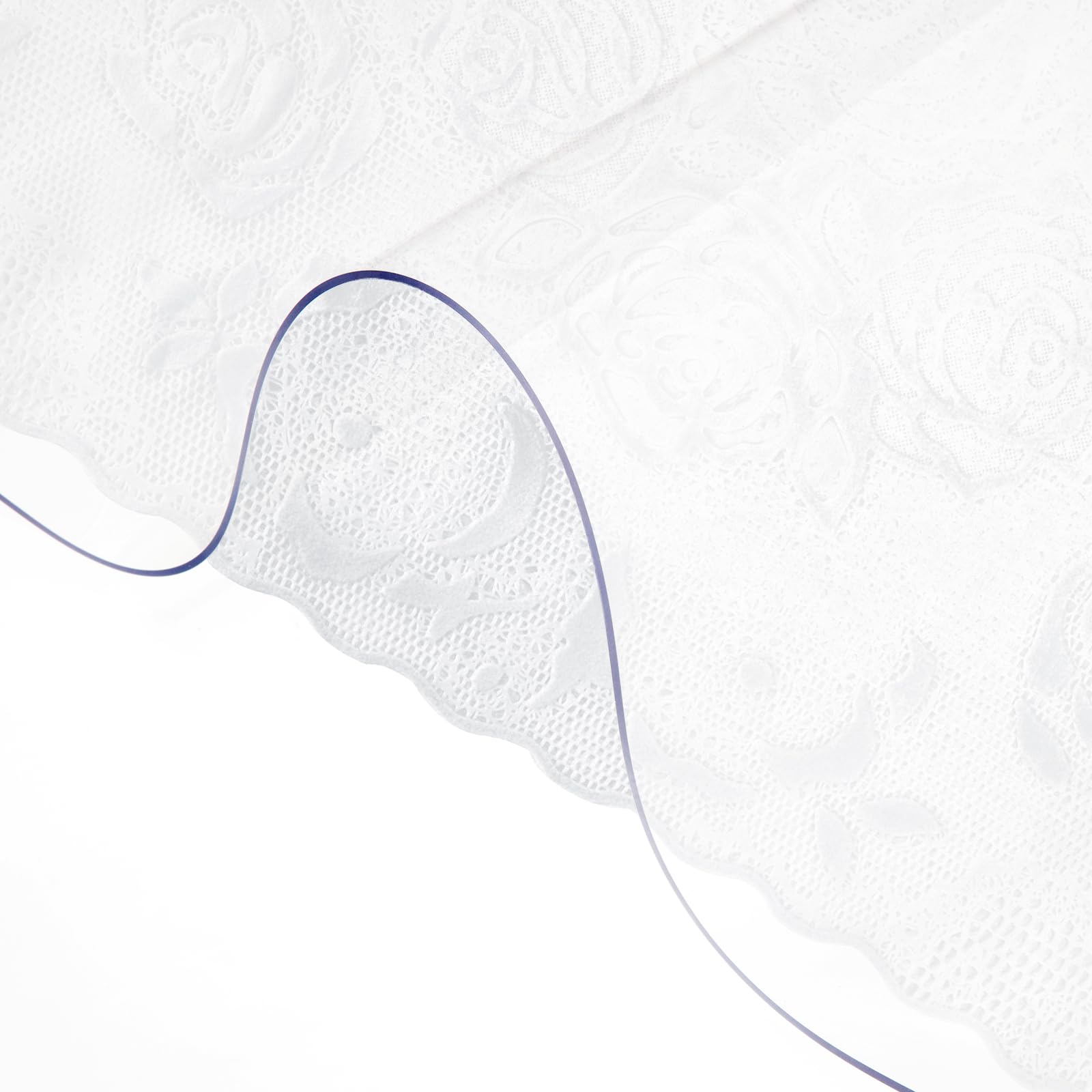 VEVOR clear table cover front view showing full protection benefit
