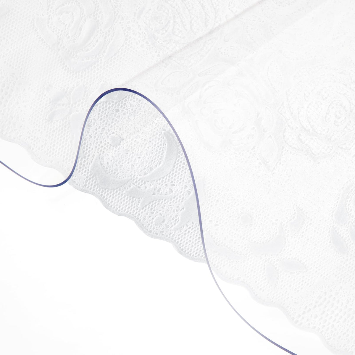 VEVOR clear table cover front view showing full protection benefit