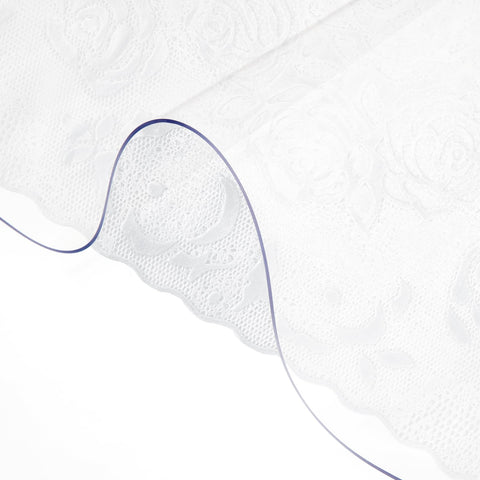VEVOR clear table cover front view showing full protection benefit