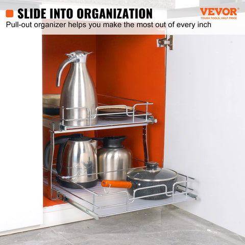 VEVOR close-up of industrial ball-bearing slide rails ensuring smooth quiet motion