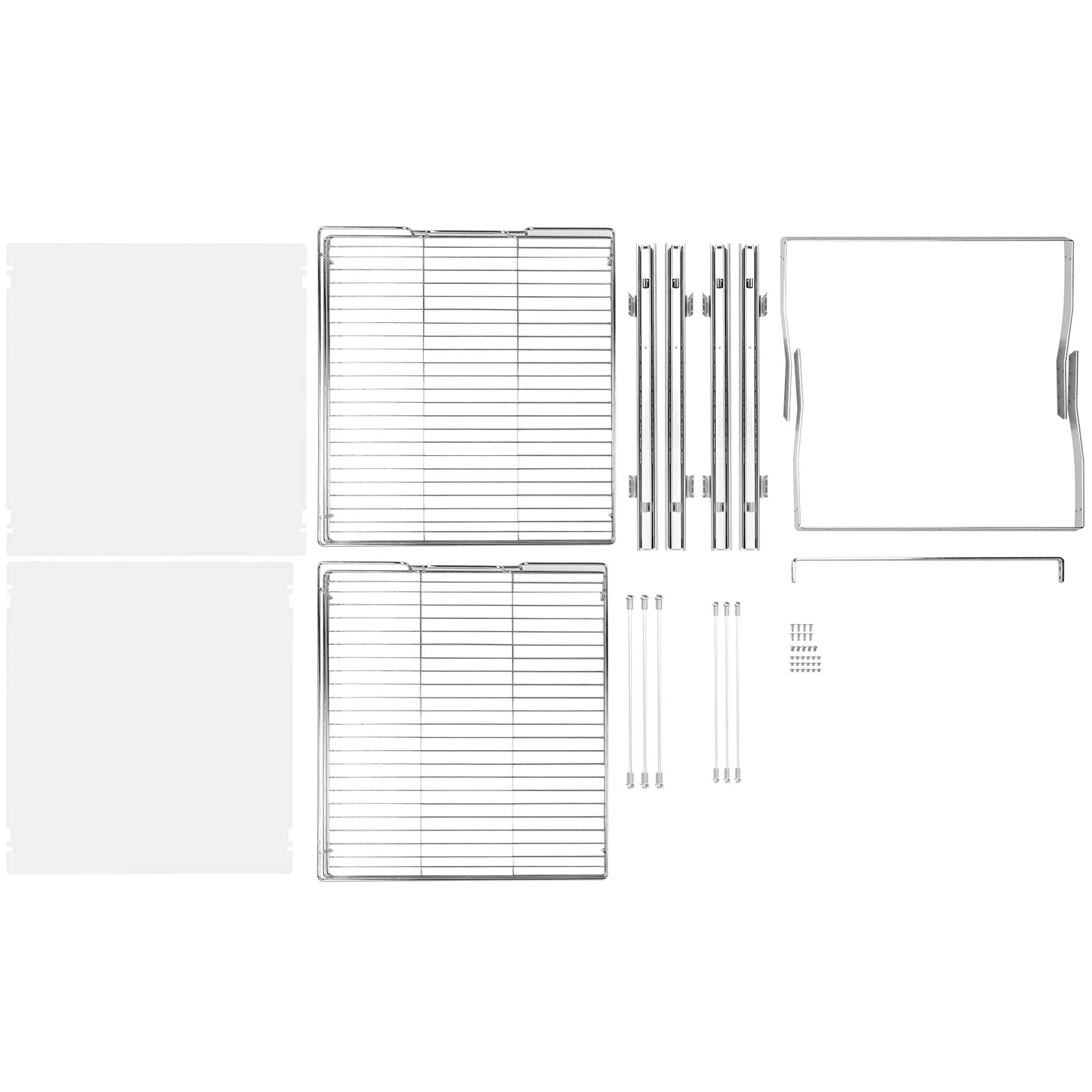VEVOR measuring tape beside unit illustrating required installation dimensions