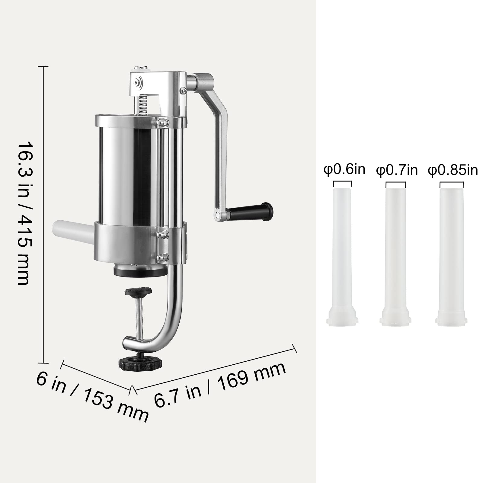 VEVOR disassembled parts spread out for quick cleaning and simple maintenance