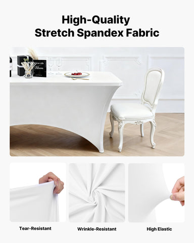VEVOR fabric texture close-up showing spandex stretch for a wrinkle-resistant finish