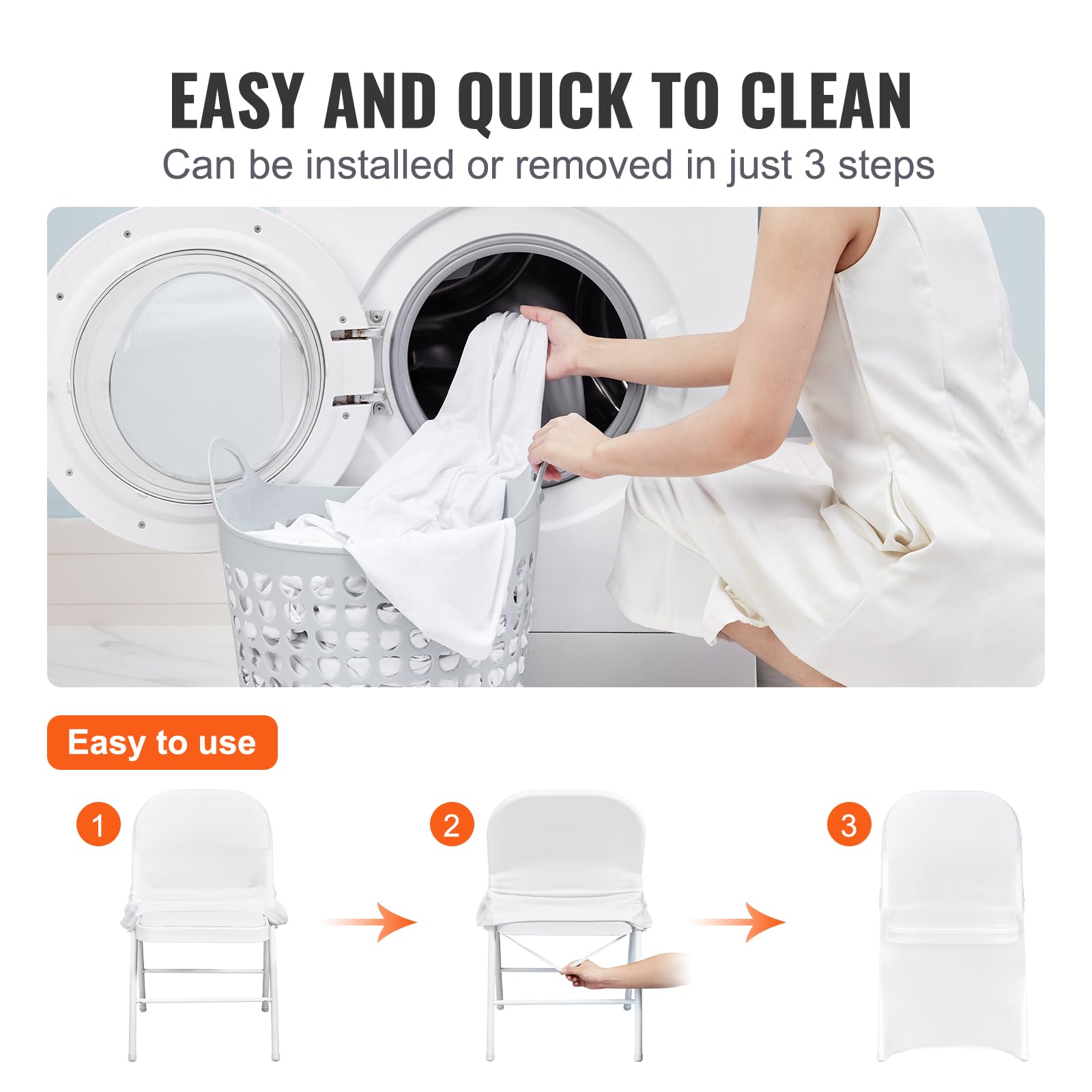 VEVOR fitted on a folding chair showing smooth finish benefit