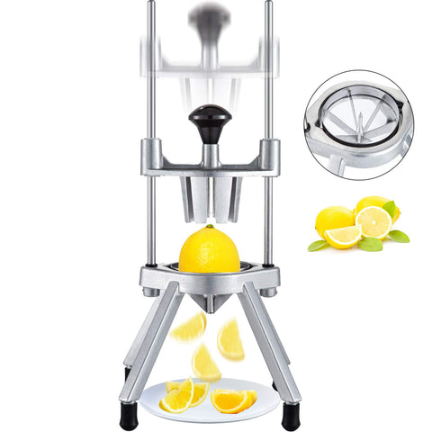 VEVOR front view of commercial citrus wedger showing compact footprint and speed