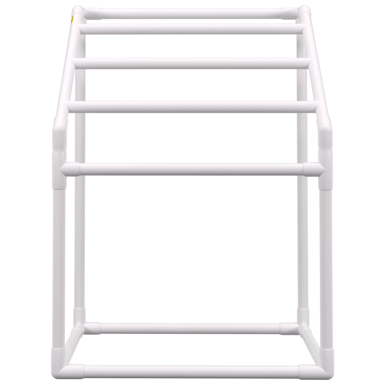 VEVOR rack shown next to person for size comparison to plan placement easily